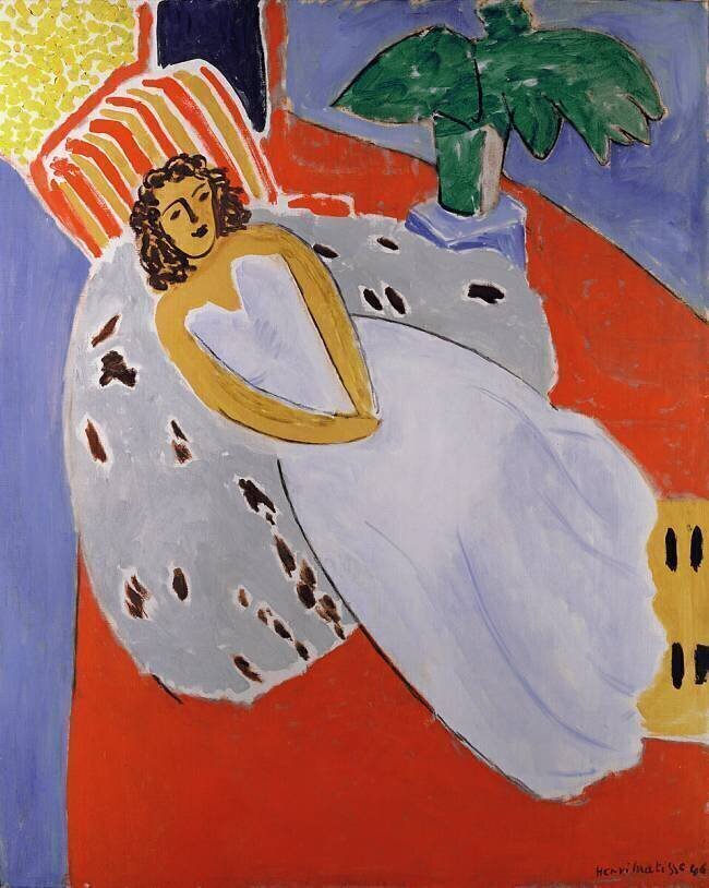 Jeune femme en blanc Henri Matisse