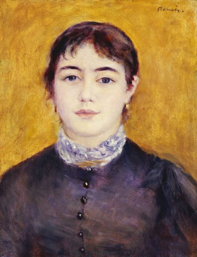 Jeune femme en bleu Auguste Renoir