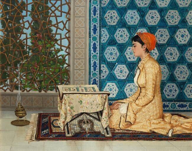 Jeune femme lisant Osman Hamdi Bey
