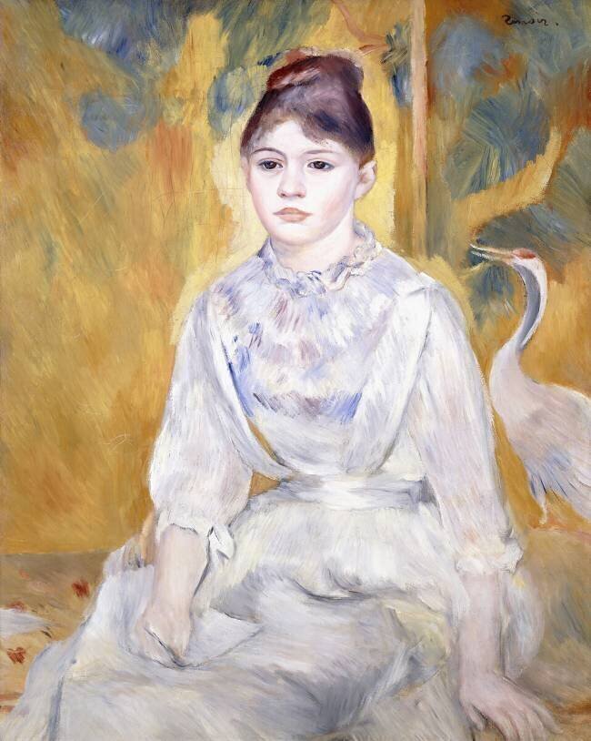 Jeune fille avec un cygne Auguste Renoir