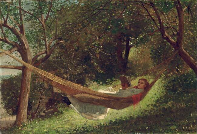 Jeune fille dans un hamac Winslow Homer