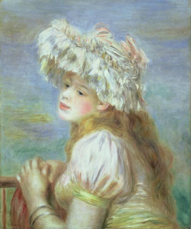 Jeune fille à la coiffe de dentelle Auguste Renoir