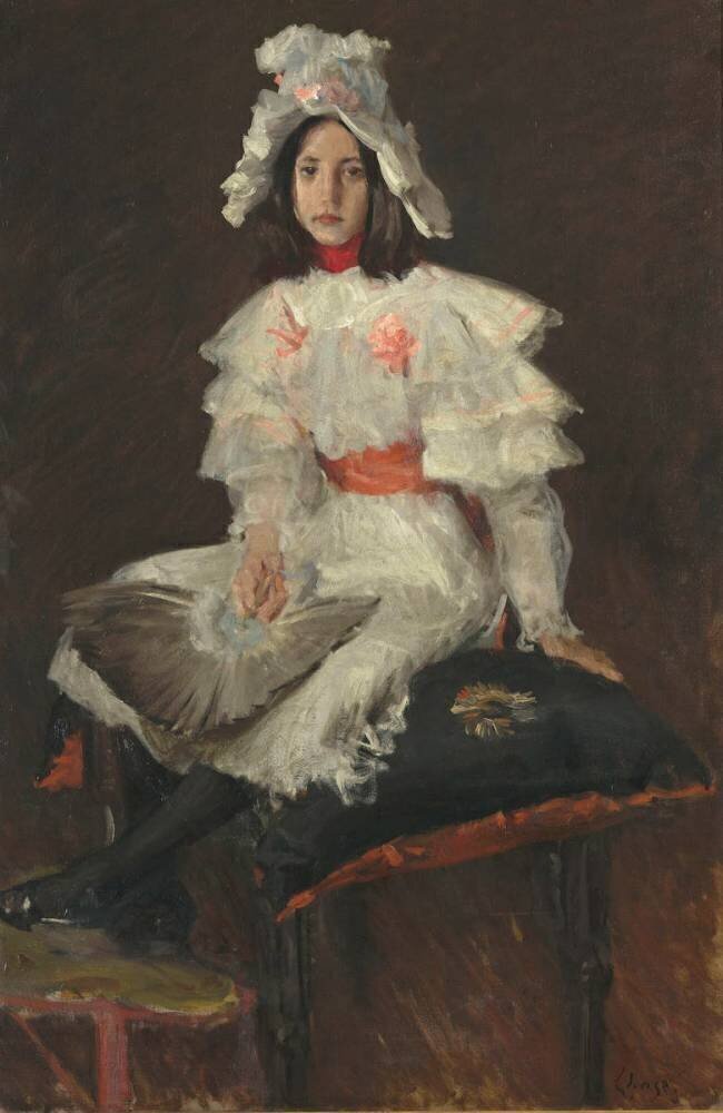 Jeune fille en blanc William Merritt Chase
