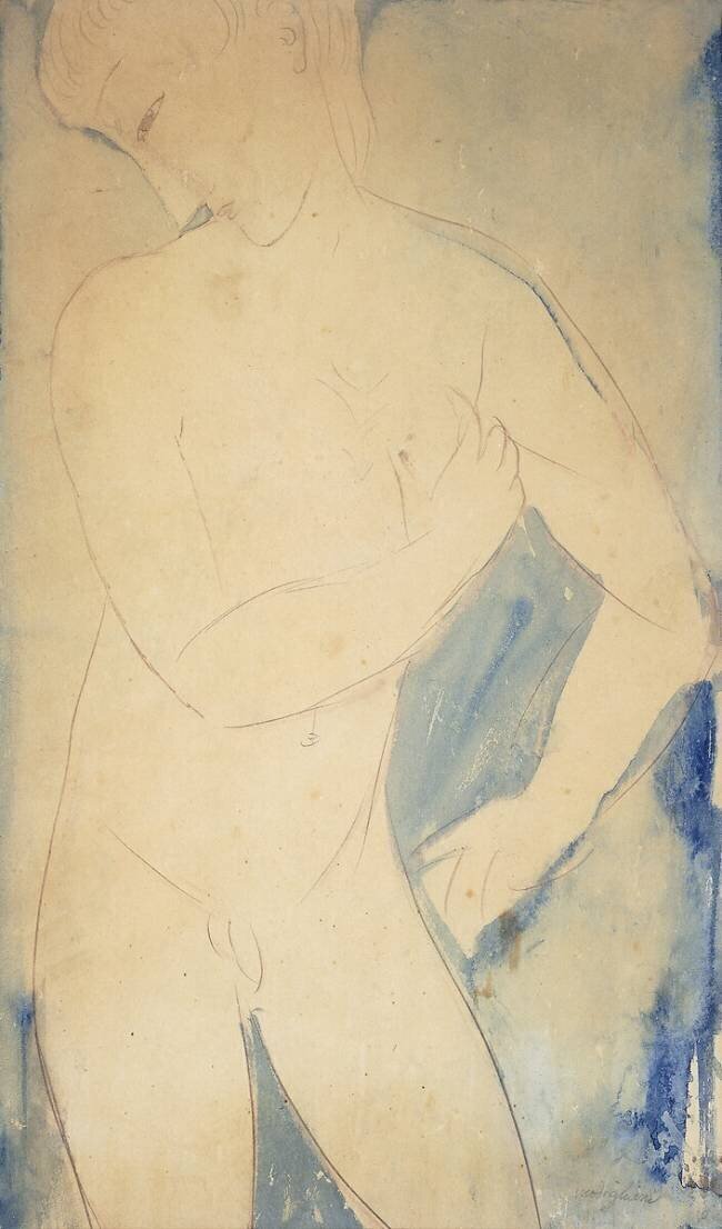 Jeune homme nu Amedeo Modigliani