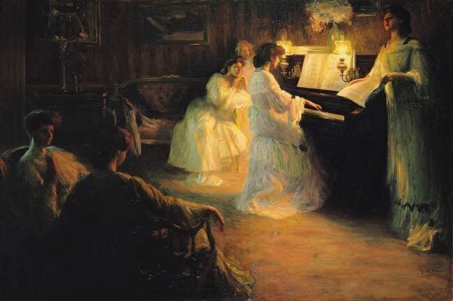 Jeunes filles au piano Gabriel Deluc