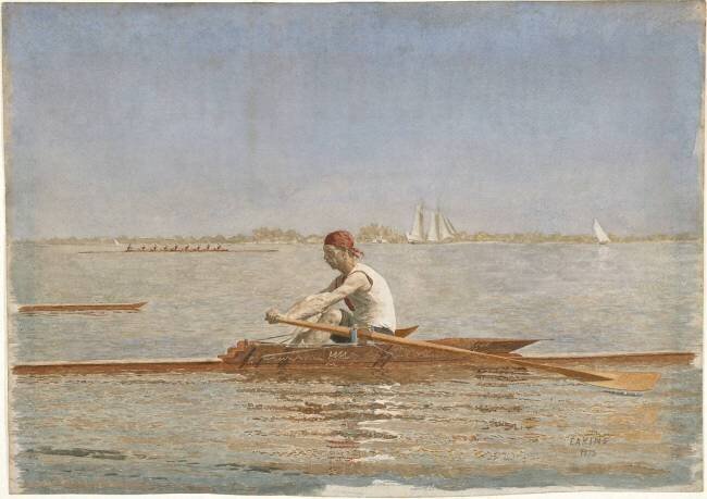 John Biglin dans un Skiff Thomas Eakins