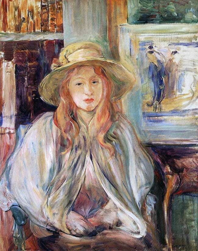 Julie Manet, Fille de l'Artiste, avec un Chapeau de Paille Berthe Morisot