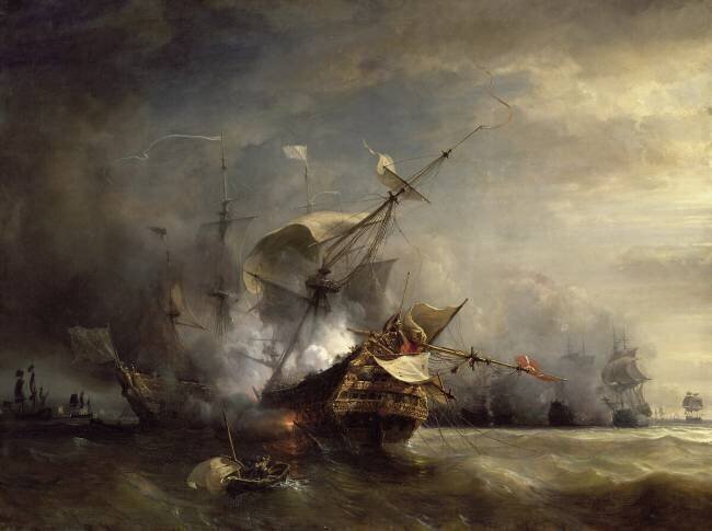 La Bataille Navale proche du Cap Lizard Théodore Gudin