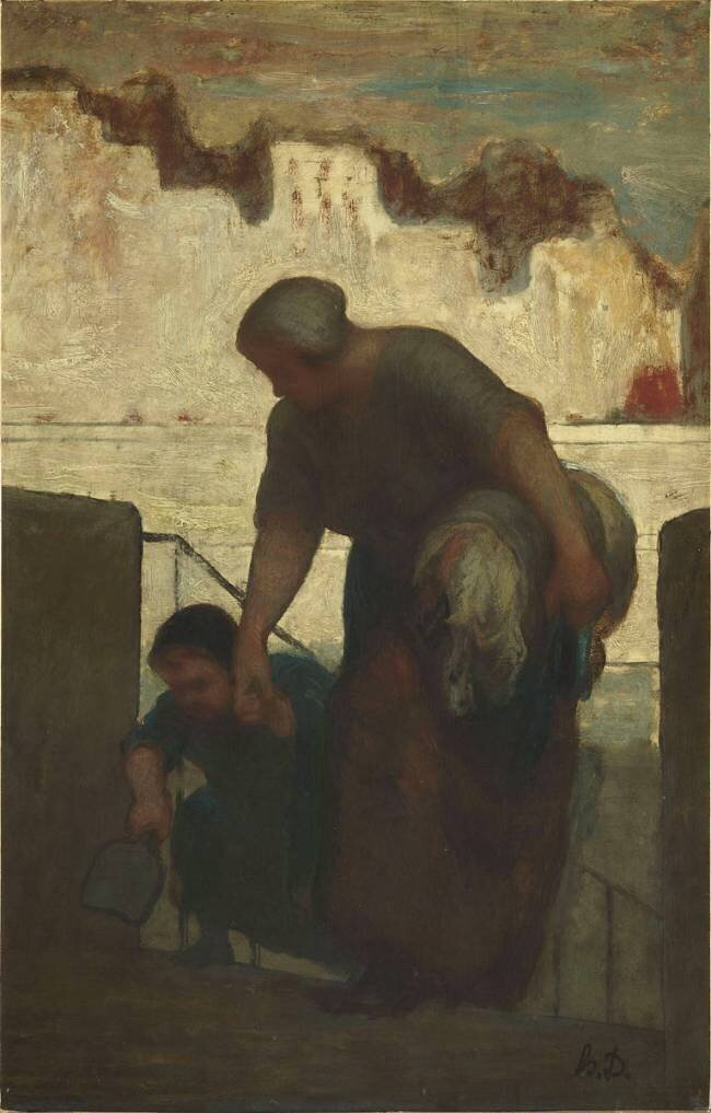 La blanchisseuse Honoré Daumier