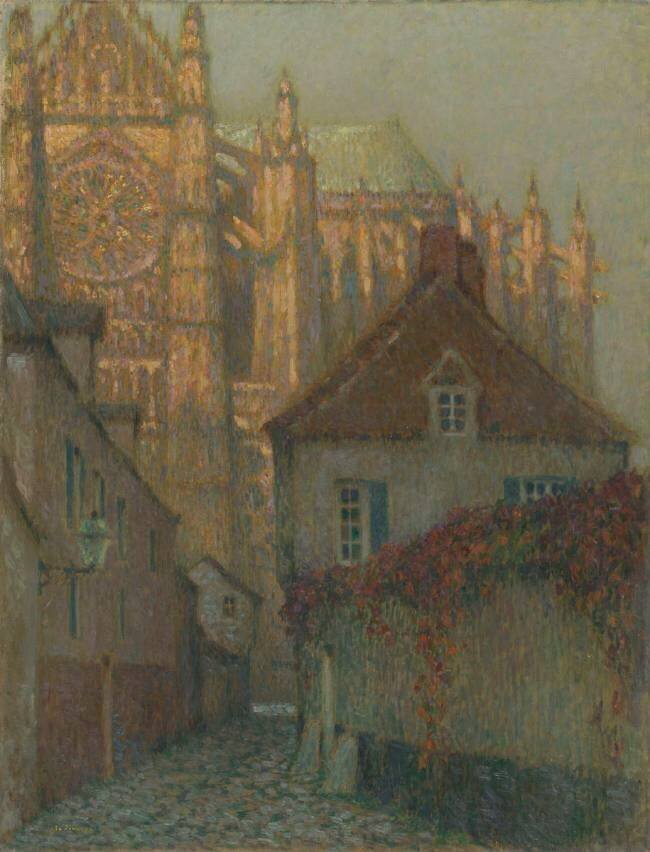 La Cathédrale de Beauvais au soleil couchant Henri Le Sidaner