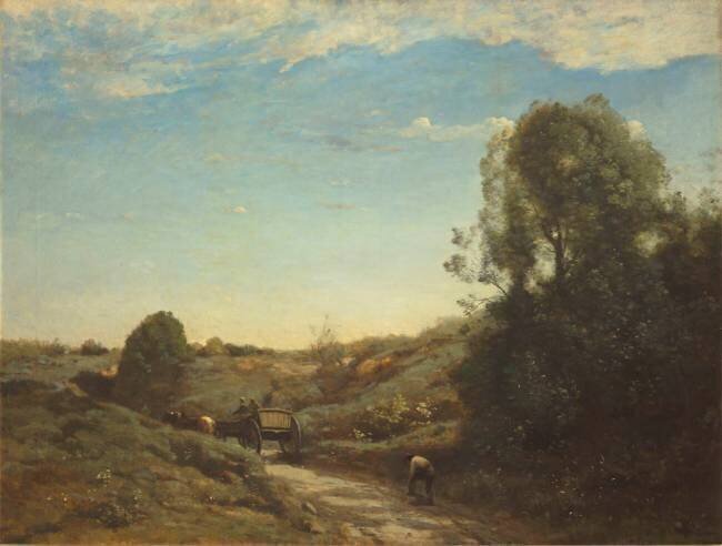La Charrette - Souvenir de Marcoussis (près de Montlhéry) Jean-Baptiste Camille Corot