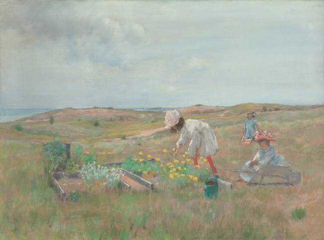 La cueillette des fleurs William Merritt Chase