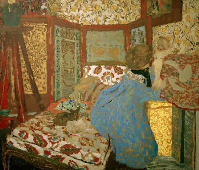 La dame bleue et l'enfant Edouard Vuillard