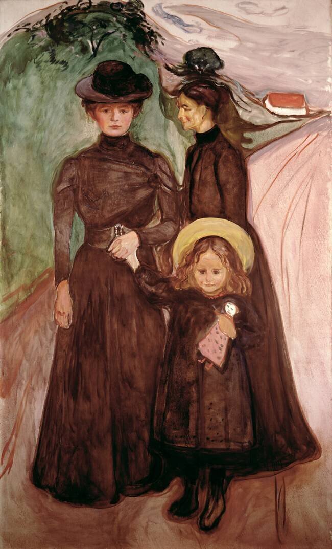 La famille sur la route Edvard Munch