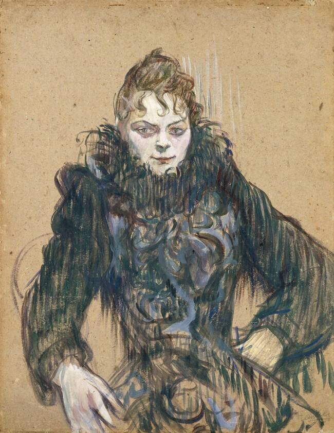 La femme au boa noir Henri de Toulouse-Lautrec