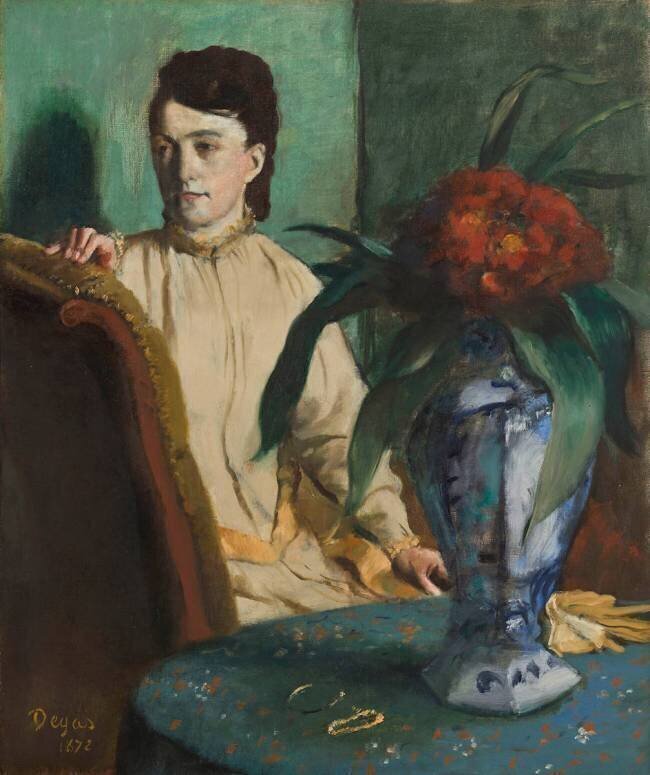 La femme à la potiche Edgar Degas