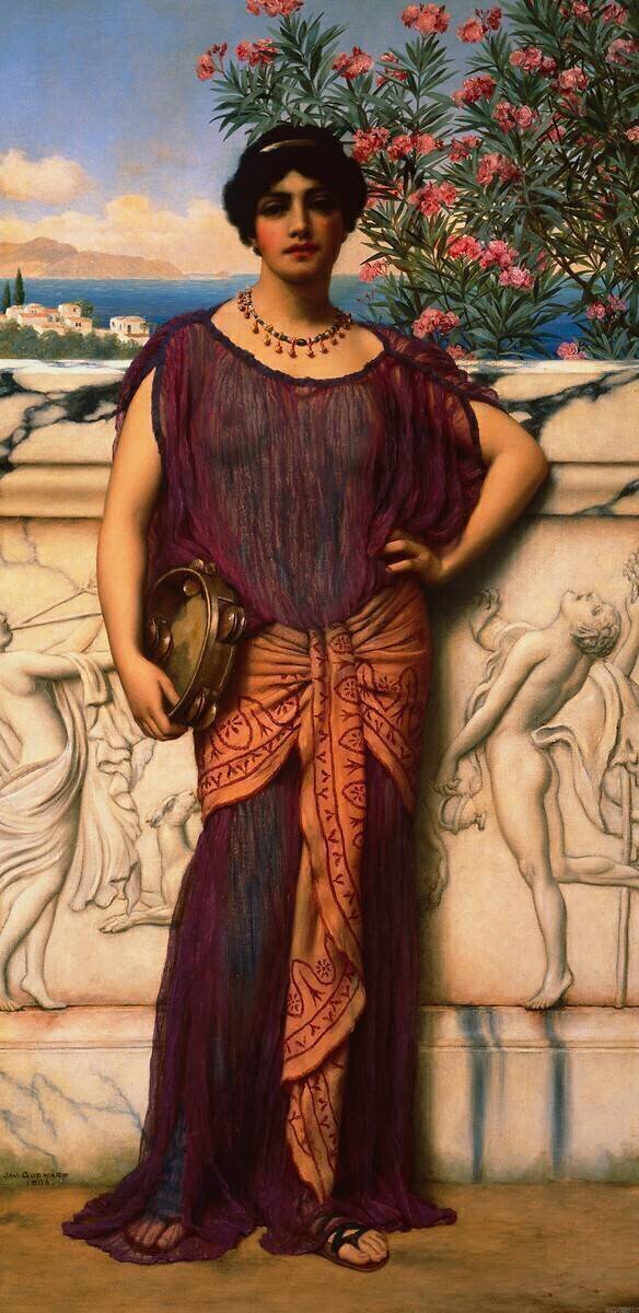 La fille au tambourin John William Godward