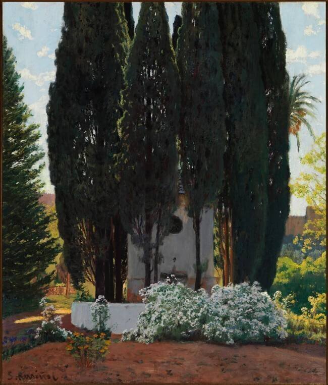 La fontaine des Cyrpresses Santiago Rusiñol