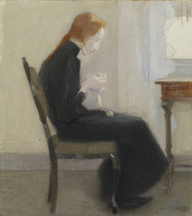 La jeune tricoteuse  Hélène Schjerfbeck