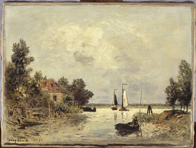 La Meuse à Dordrecht, Hollande Johan Barthold Jongkind