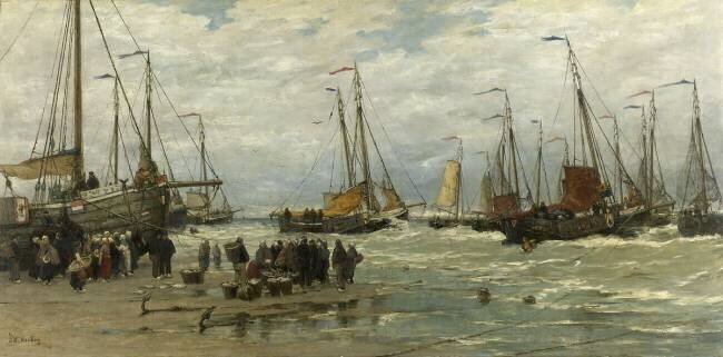 La pêche au rose par vagues successives Hendrik Willem Mesdag