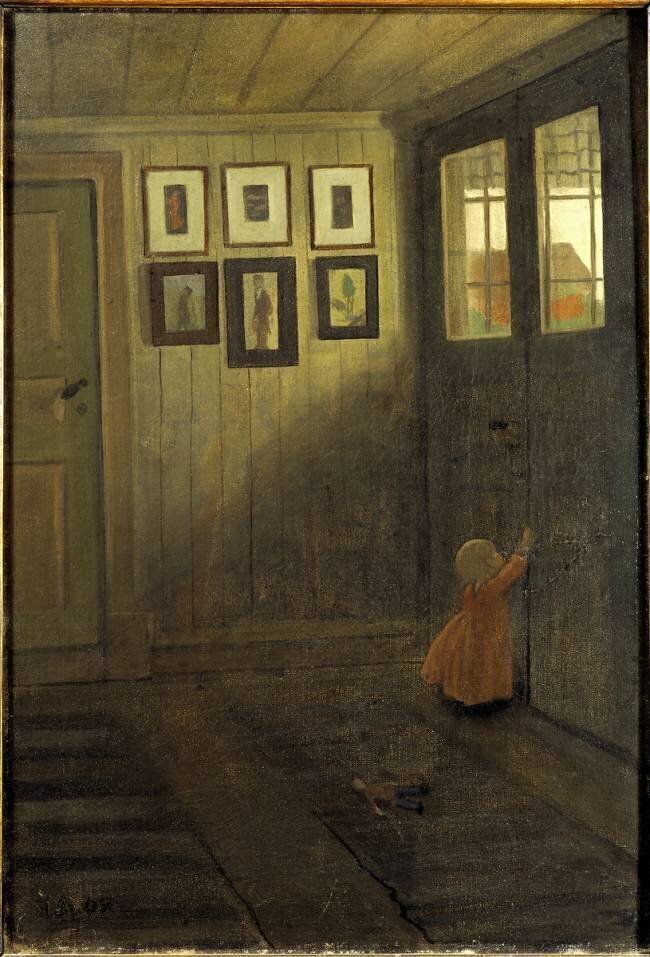 La petite fille à la porte Ivar Axel Henrick Arosenius