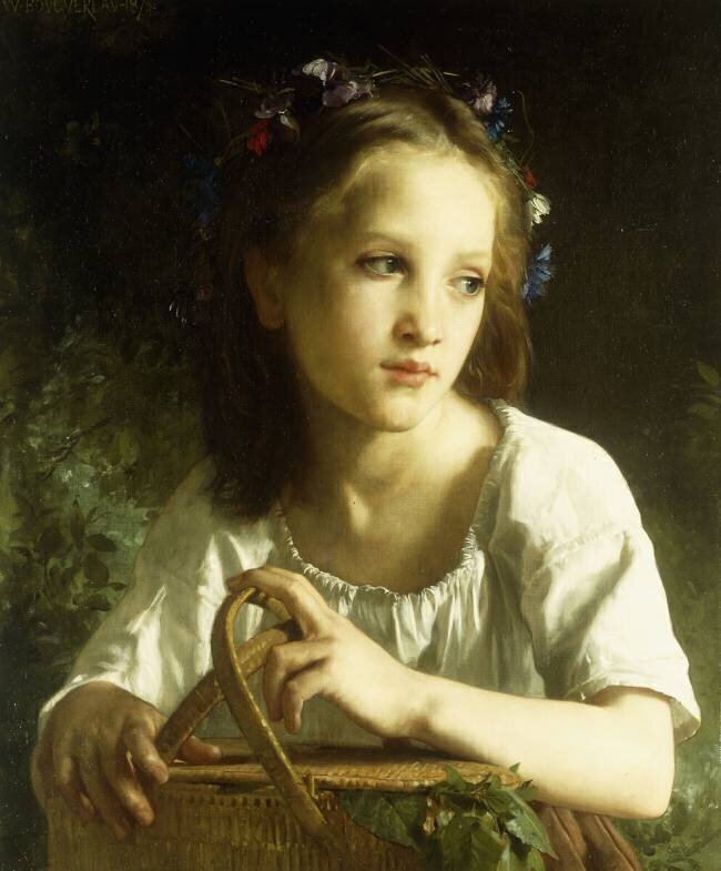 La Petite Ophélie William Bouguereau