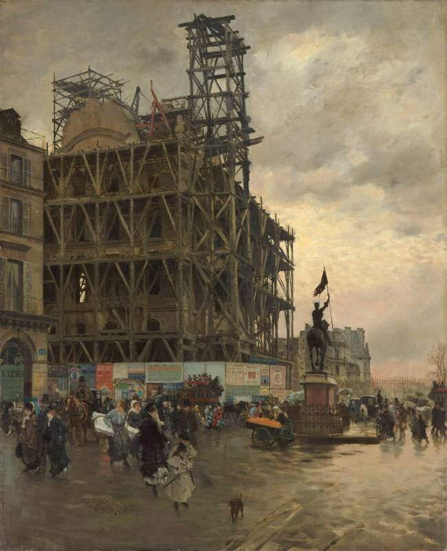 La Place des Pyramides, Paris Giuseppe de Nittis