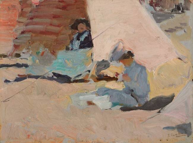 La plage, Biarritz Joaquin Sorolla y Bastida