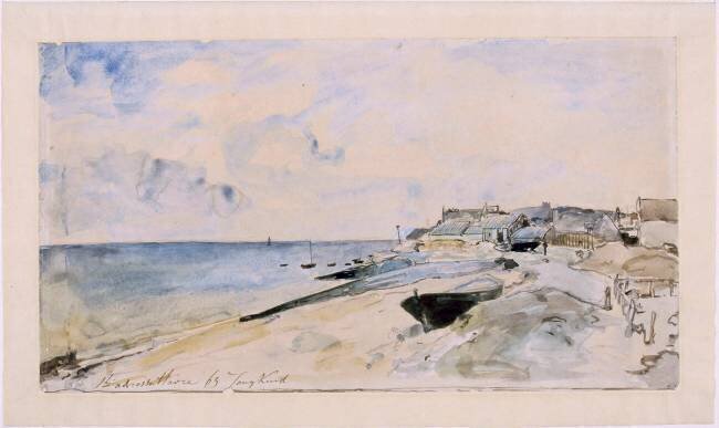 La plage de Sainte Adresse Johan Barthold Jongkind