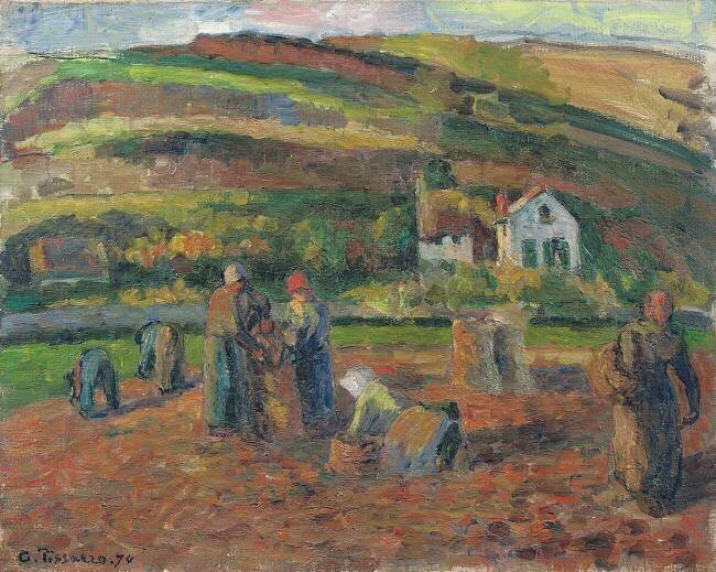 La récolte des pommes de terre Camille Pissarro