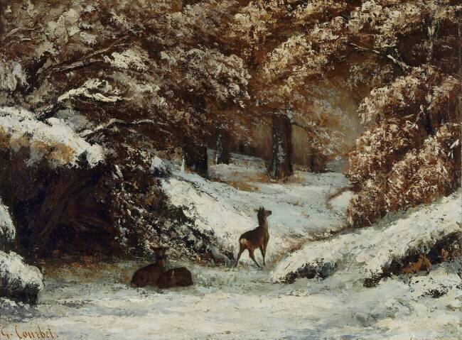 La remise des chevreuils en hiver Gustave Courbet