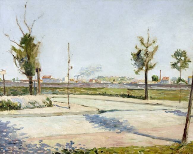 La Route de Gennevilliers : faubourg de Paris Paul Signac