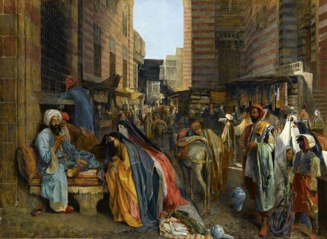 La rue et la mosquée al-Ghoureya au Caire John Frederick Lewis