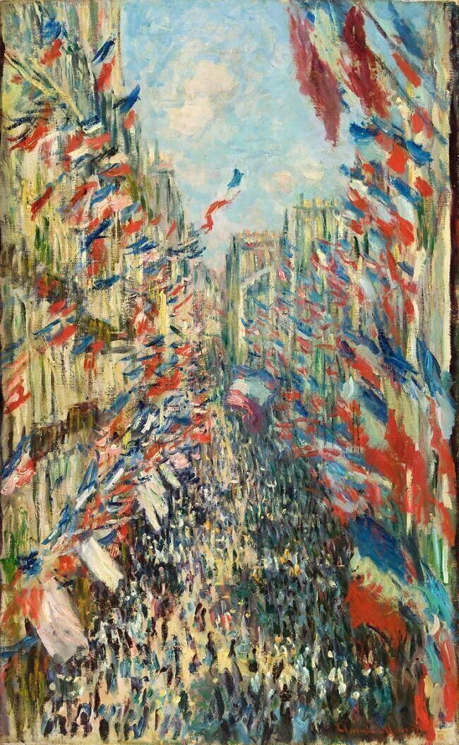 La rue Montorgueil, à Paris. Fête du 30 juin 1878 Claude Monet