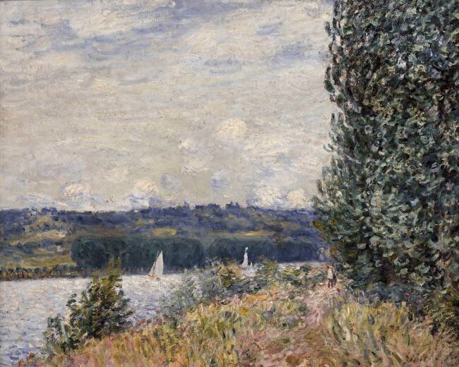 La Seine à la Bouille, coup de vent Alfred Sisley