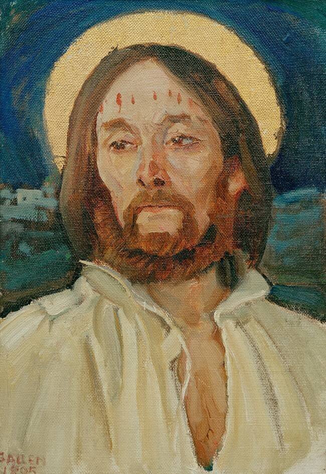 La tête du Christ Akseli Gallen-Kallela