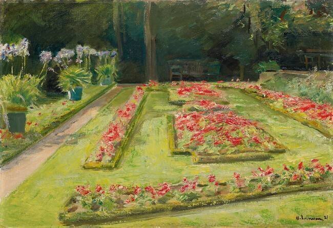 La terrasse fleurie du jardin de Wannsee Max Liebermann
