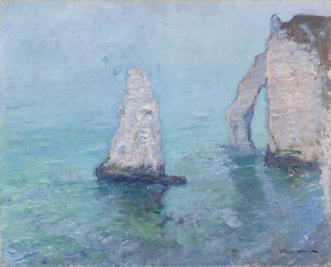 L'Aiguille du Rocher et la Porte d'Aval Claude Monet
