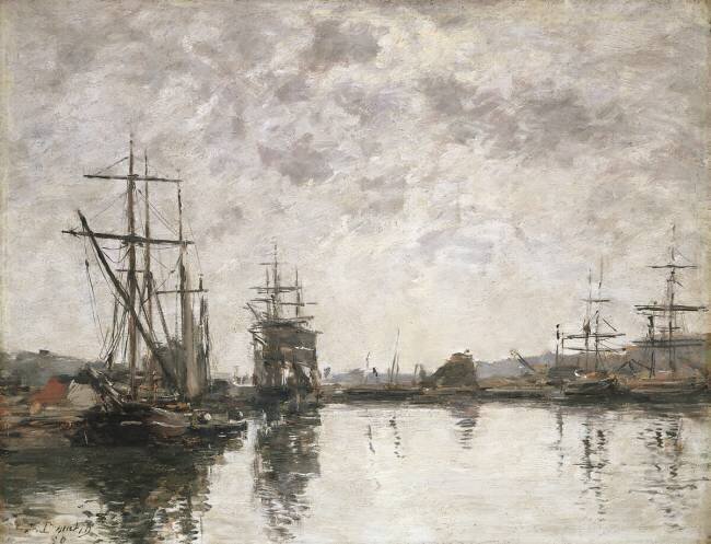 Le Bassin de Deauville Eugène Boudin