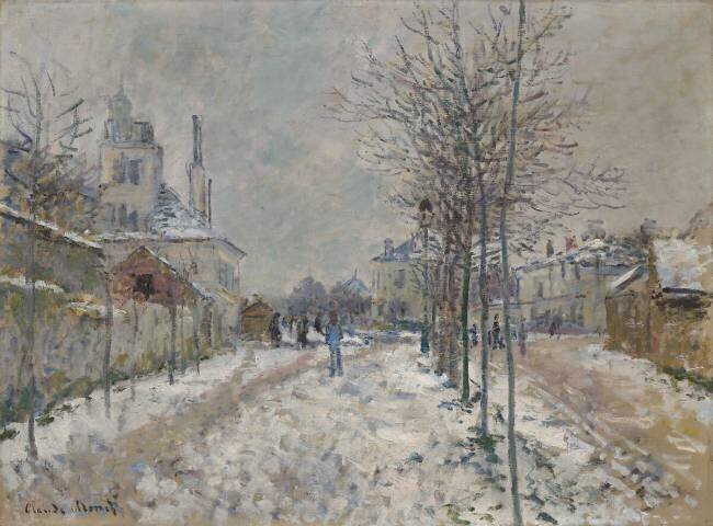 Le boulevard de Pontoise enneigé à Argenteuil Claude Monet