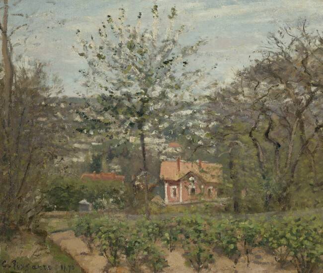 Le chalet, la maison rose Camille Pissarro
