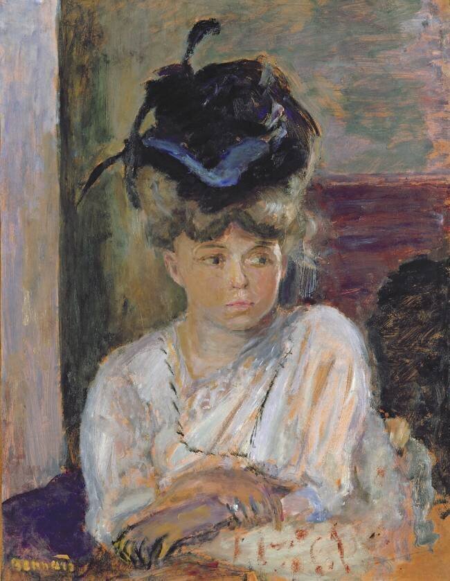 Le chapeau à côtes bleues Pierre Bonnard