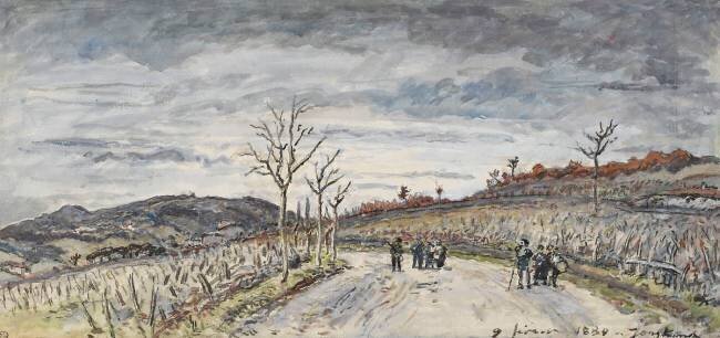 Le col du Balbin et la montagne de Ornacieux Johan Barthold Jongkind