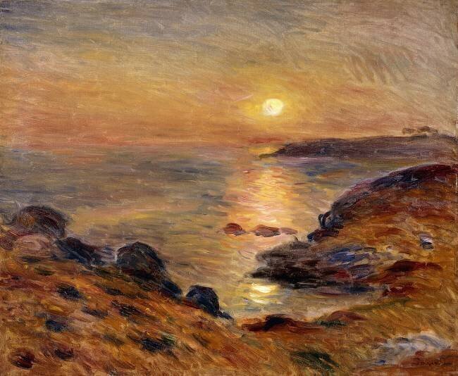 Le coucher du soleil à Douarnenez Auguste Renoir
