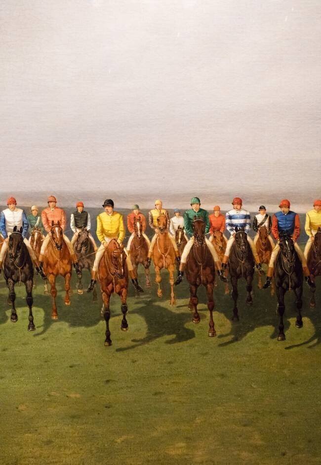 Le départ de la course des Cambridgeshire Stake, détail Benjamin Herring