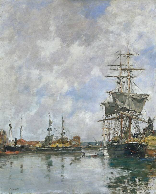 Le Dock de Deauville Eugène Boudin