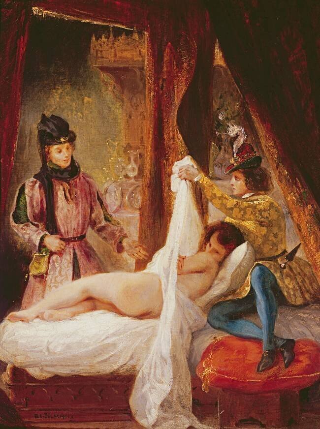 Le Duc d'Orléans Montrant sa Maîtresse Eugène Delacroix