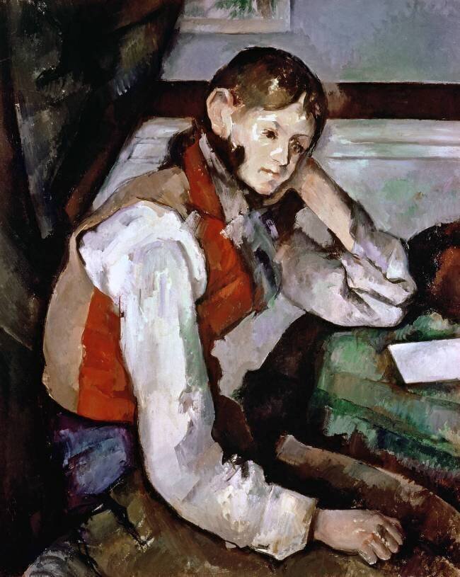 Le garçon au gilet rouge Paul Cézanne