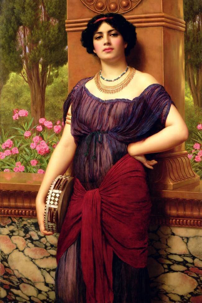 Le joueur de tambourin John William Godward
